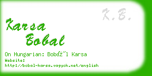 karsa bobal business card